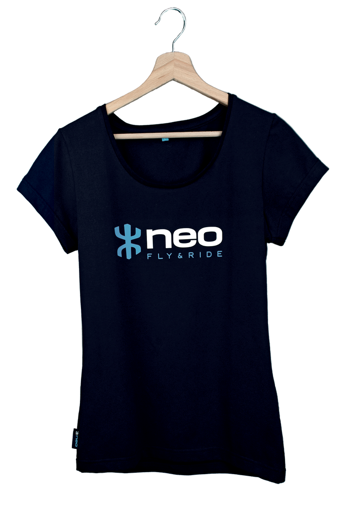 Camiseta logo NEO negra para mujer