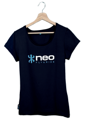 Camiseta logo NEO negra para mujer